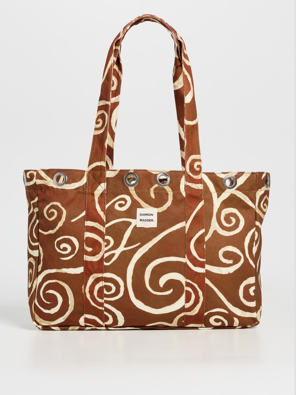 🔖Damson Madder Large Swirl Canvas Eyelet Tote Bag